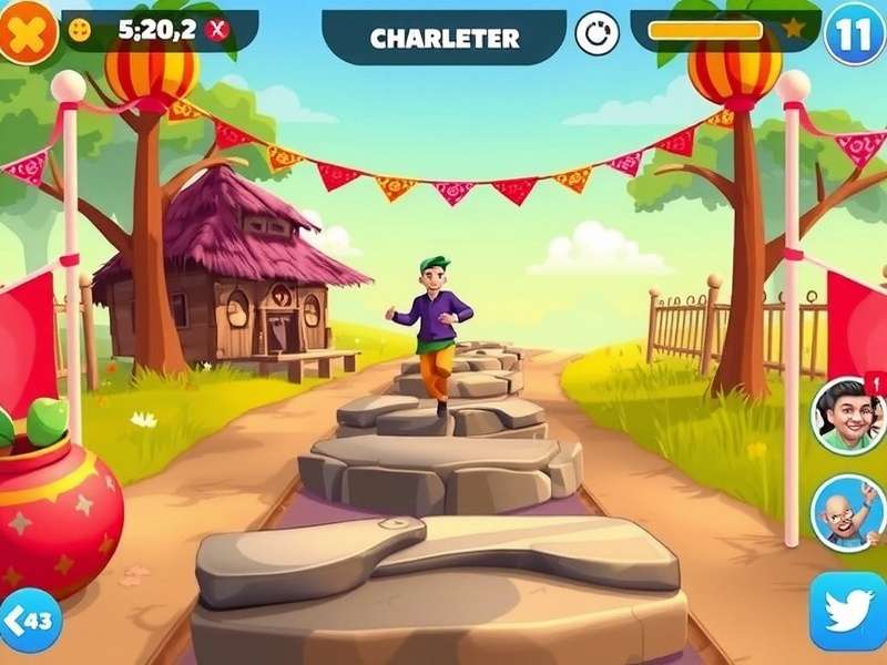 Holi Sprint Adventure character selection screen